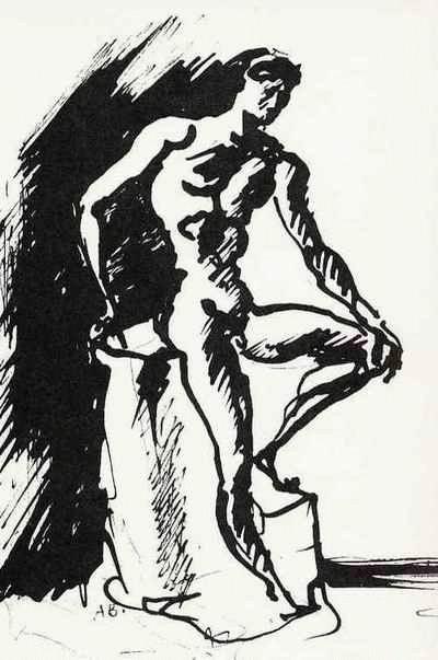 Arno Breker - Männlicher AKT - OriginalLithograhie 1987 verkocht voor € 36!