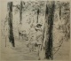 Max Liebermann - Max Liebermann - Original Radierung - Im Garten - SIGNIERT verkocht voor € 400!