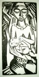 Max Pechstein - Max Pechstein: Säugling, 1917, Original-Holzschnitt verkocht voor € 70!