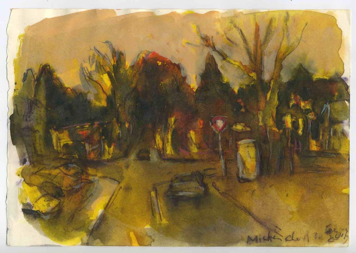 Peter Schunter - MICHENDORF bei POTSDAM - Peter SCHUNTER - Original AQUARELL - handsigniert verkocht voor € 45!