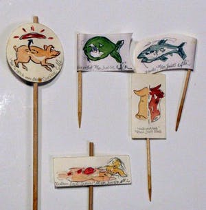 Sonja Alhäuser - Miniaturaquarelle aus Eat Art-Performance 2003 kopen? Bied vanaf 300!