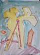 Hacky Ritzerfeld - Mischtechnik auf Aquarellpapier 509 verkocht voor € 45!