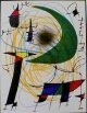 Joan Miro - MOND - Original - Farblithografie mit Passepartout für Rahmen 40 x 50 cm verkocht voor € 50!