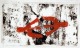 Hermann Ober - Monotypie (Unikat) in schwarz und rot, 1966, handsigniert verkocht voor € 90!