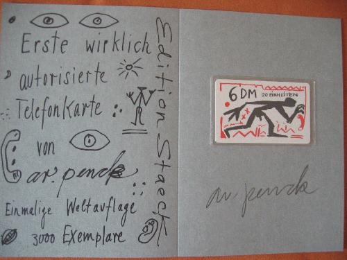 A.R. Penck - Multiple telefonkarte, handsigniert kopen? Bied vanaf 50!