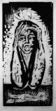 Ralf Kerbach - Mutter, Holzschnitt, 1987 verkocht voor € 45!