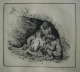Otto Quante - Neandertaler, Radierung, handsign, 59/60 verkocht voor € 110!