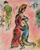 Marc Chagall - ODYSSEUS macht sich bekannt - Original Granolithographie zu HOMERS ODYSSEE - WVZ Mourlot 803 verkocht voor € 65!