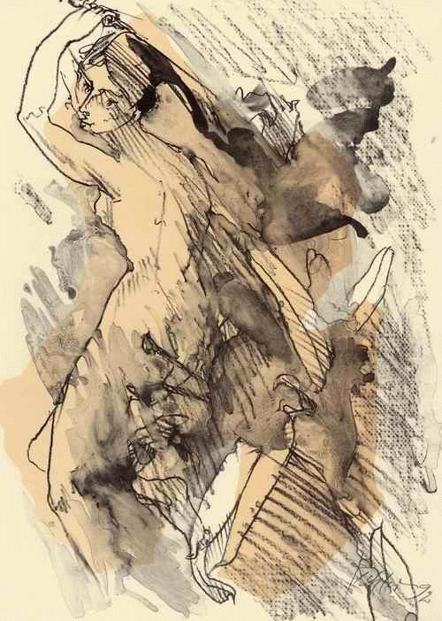 Daniel Richter - OffsetLithographie, handsigniert & datiert 1992, zu Retif de la Bretonne verkocht voor € 45!