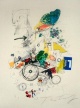 Jean Tinguely - Offsettlithographie, Serigraphie & Collage - Tudor/John Cage - signiert. verkocht voor € 480!