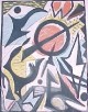 Hans Kuhn - Ohne Titel, Farbsiebdruck 1952 verkocht voor € 150!