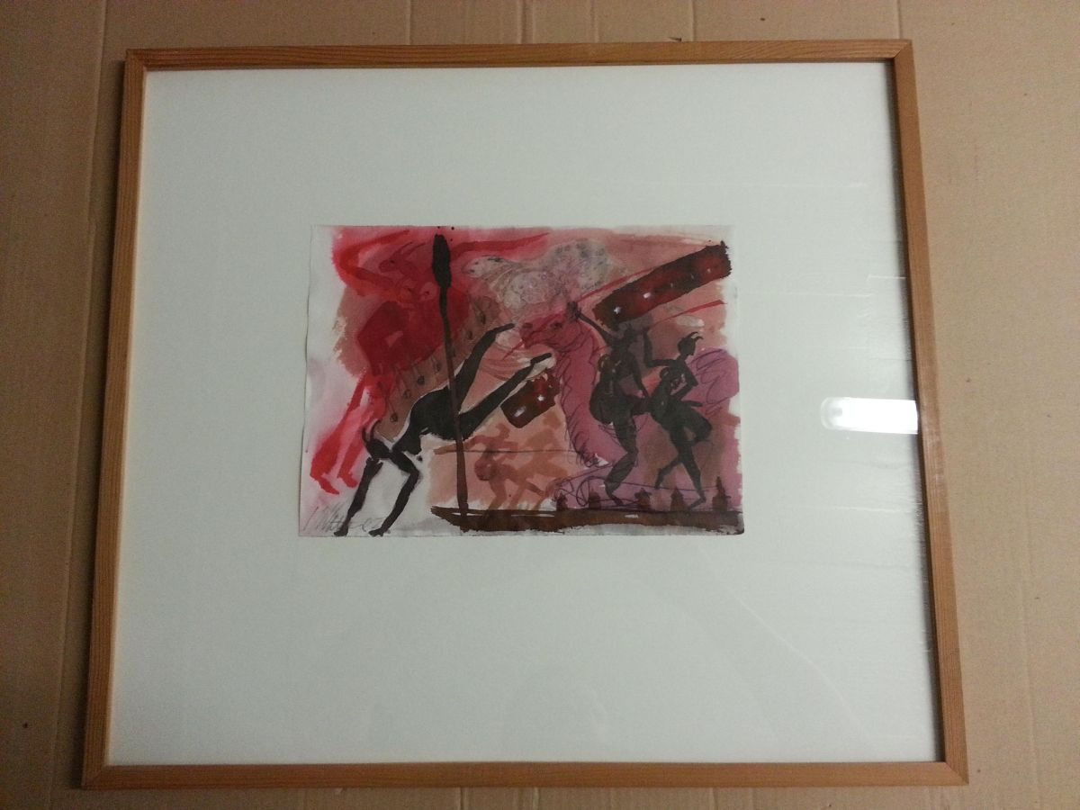 Hannsjörg Voth - Ohne Titel (Wüstenzeichnung) 1987 verkocht voor € 350!