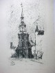 Max Hermann Mahlmann - Orig. Lithographie 1945, signiert, St.Georg Kirche (Hamburg) verkocht voor € 40!