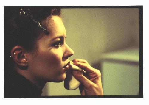 Jens Goethel - Orig.Color Photographie 1993, "KATE MOSS wird geschminkt&quot; gestempelt & datiert verkocht voor € 40!