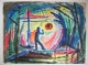 Peter Sorge - Original-Aquarell, wohl Ende der 50er-Jahre, monogramiert verkocht voor € 75!