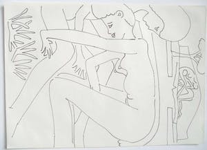 Edvard Frank - Original Erotische Tuschfederzeichnung kopen? Bied vanaf 179!