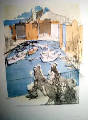 Otto Bachmann - Original-Farblithografien auf Büttenpapier. verkauft für € 145!