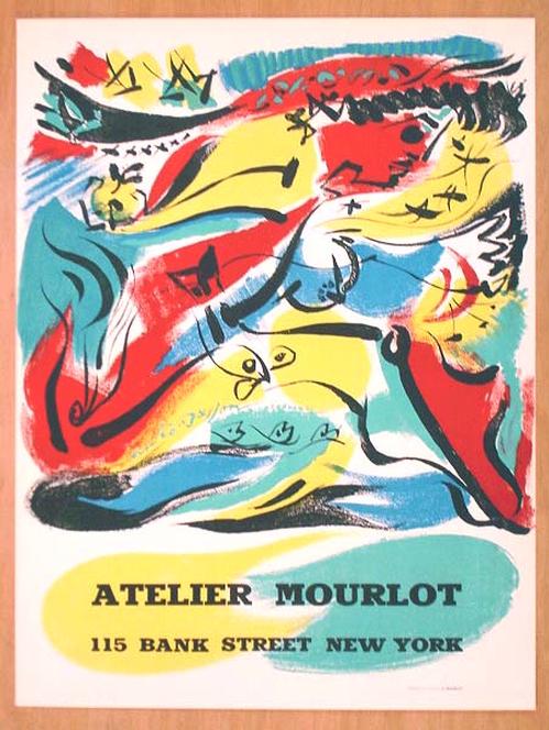 Andre Masson - ORIGINAL FARBLITHOGRAPHIE im Druck signiert um 1975 ABSTRAKT + FIGURATIV ! verkocht voor € 35!