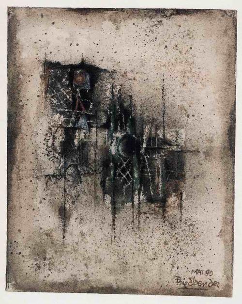 Johnny Friedländer - Original Granolithographie nach dem Aquarell von Mai 1990 auf BFK-RIVES Bütten unter Passepartout kopen? Bied vanaf 32!