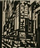 Max Thalmann - Original Holzschnitt 14 aus 'Amerika im Hozschnitt' von 1924, handsigniert + bezeichnet: Probedruck verkocht voor € 99!