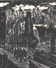Frans Masereel - Original Holzschnitt, signiert, Hafenarbeiter verkocht voor € 130!