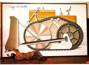 Konrad Klapheck - Original KPK / Multiple, Triumpf der Zerstörung verkocht voor € 35!