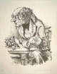 A. Paul Weber - Original Lithographie 1976, "SCHACHSPIELER II", handsigniert verkocht voor € 330!