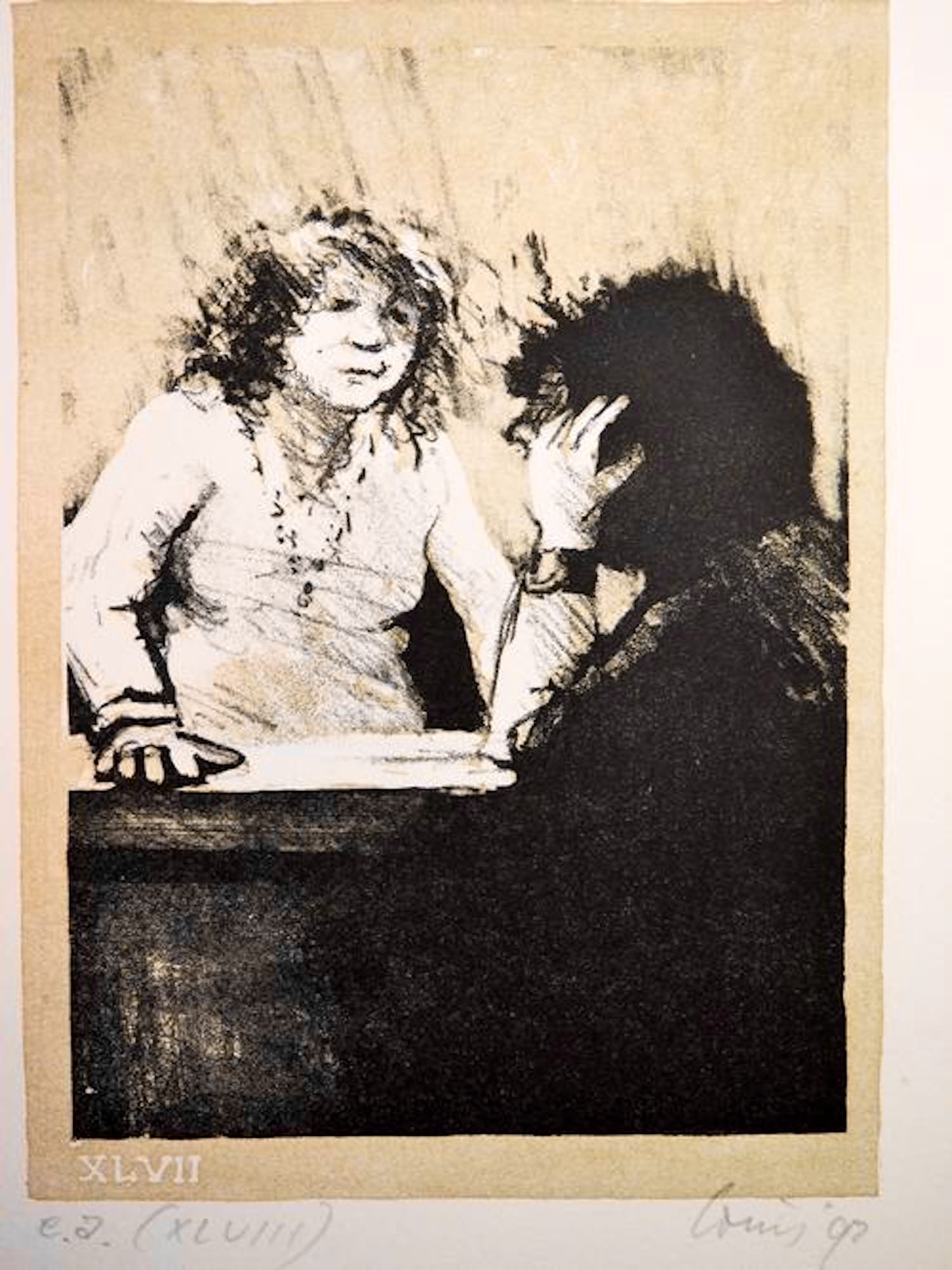 Louis Busman - Original-Lithographie - Dialog signiert, datiert kopen? Bied vanaf 25!