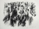 Robert Liebknecht - Original-Lithographie - la rue - signiert. verkocht voor € 100!