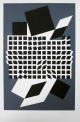 Victor Vasarely - Original-Lithographie - Quadratische Komposition - um 1956 verkocht voor € 280!