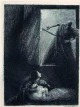 Erhard Amadeus Dier - Original Radierung, handsigniert, 1927 - Des Kindes Tod verkocht voor € 40!