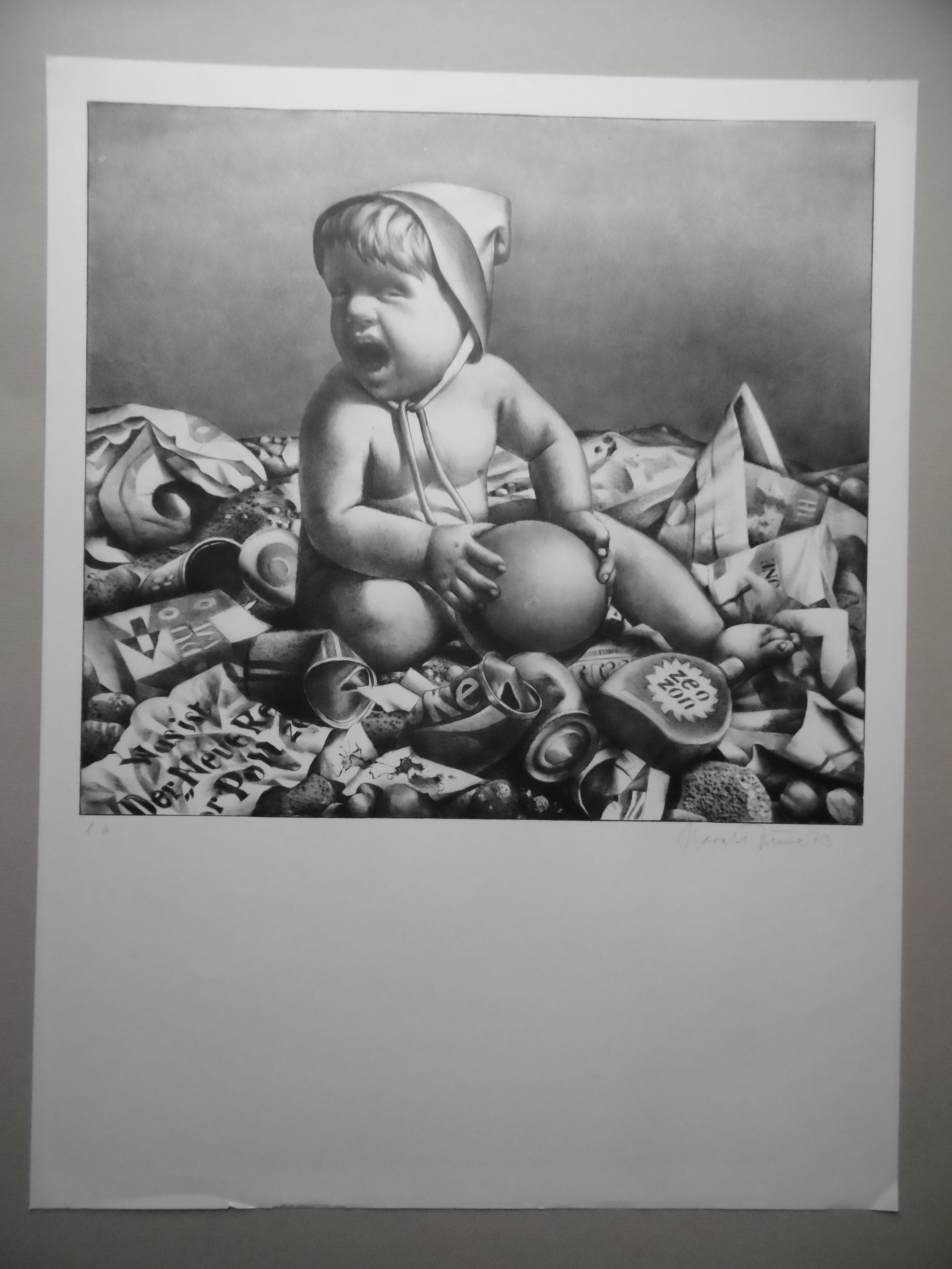 Harald Duwe - Original-Zinkographie von 1973, handsigniert, datiert, e.a.-Ex. verkocht voor € 95!