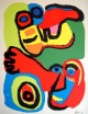 Karel Appel - Originale handsignierte Farblithografie verkocht voor € 345!