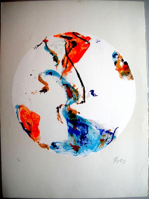 Kim en Joong - Originale handsignierte Farblithografie verkocht voor € 90!