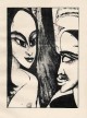 Max Kaus - OriginalLithographie auf Velin - zum Heiligen JULIAN ( man and woman ) 1919 verkocht voor € 45!