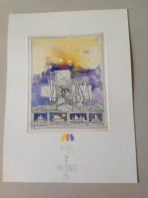 Matko Trebotic - O.T., 1993, Radierung/Aquarellfarben, handsigniert kopen? Bied vanaf 79!