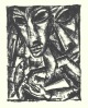 Max Burchartz - O.T. (Paar mit Fisch). Orig.Lithographie von 1919. verkocht voor € 75!