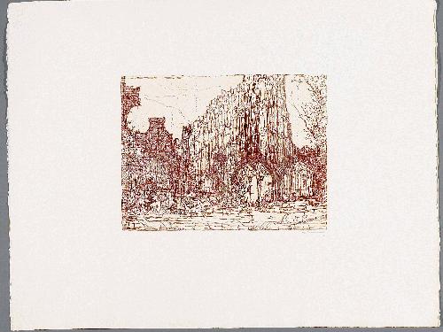 Paul Eliasberg - Ourscamp, orig Radierung orig Signatur auf Bütten, 1973 verkocht voor € 100!