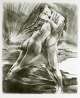 Willy Jaeckel - Paolo und Francesca.Orig.KN-Radierung u.Roulette.Um 1923, handsigniert. verkocht voor € 135!