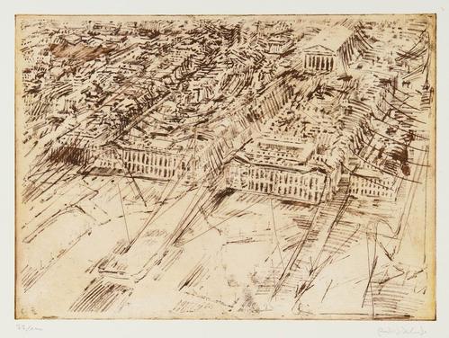 Rudolf Schoofs - Paris - Place de la Concorde et la Madeleine, Radierung, 1978, handsigniert, numeriert verkocht voor € 78!