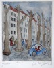 Kurt Muhlenhaupt - Paris.Orig.KN-Radierung v.1982,eigenhändig aquarelliert,sign.num.u.bezeichnet. verkocht voor € 115!