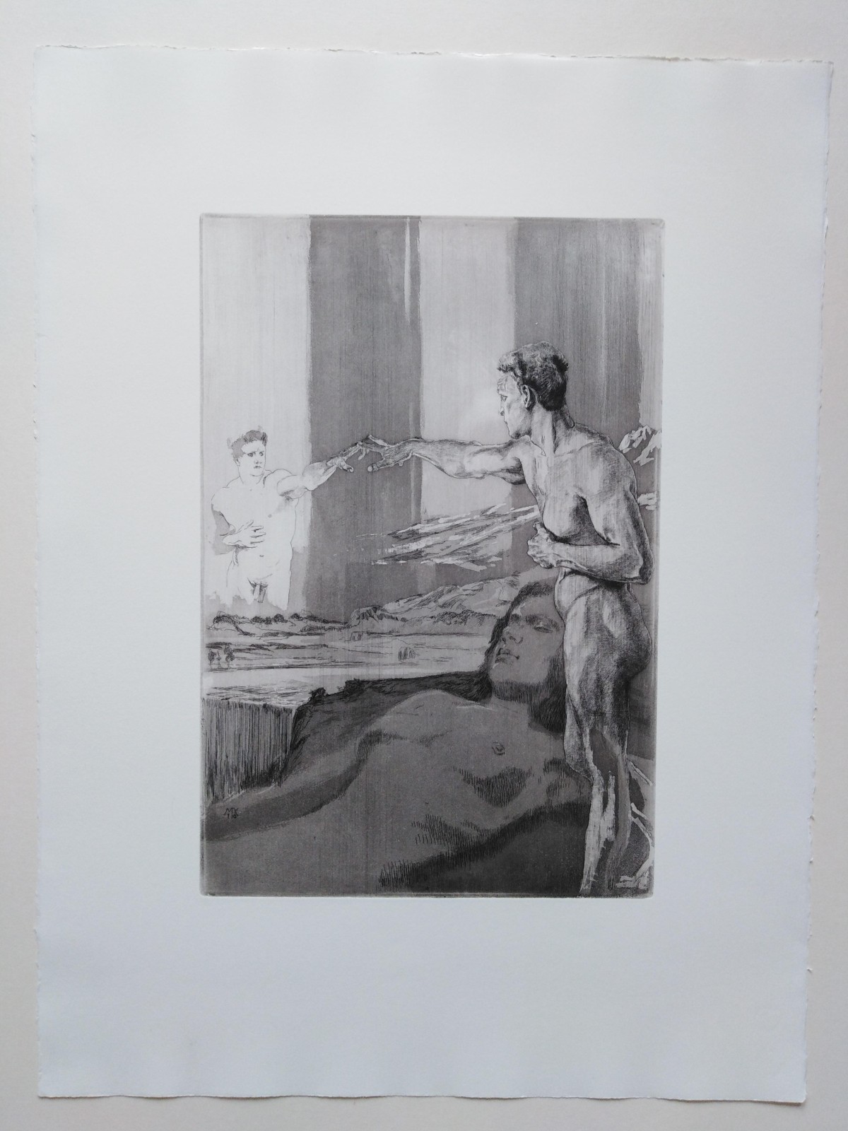 Max Klinger - Philosoph, Radierung aus d. Folge Vom Tode, 1898-1910 verkocht voor € 100!