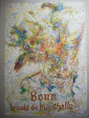 Bernard Schultze - Plakat KUNSTHALLE FÜR BONN , handsigniert und nummeriert, von 1983, Auflage 100 Exemplare kopen? Bied vanaf 50!