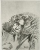 Ludwig Meidner - Porträt Else Meidner. Originalradierung. verkocht voor € 100!