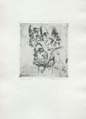 Wilhelm M. Busch - Porträtstudie - Radierung -1976 kopen? Bied vanaf 45!