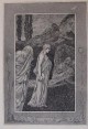 Max Klinger - Psyche im Tartarus. Blatt aus Amor und Psyche (1880). Radierung. verkocht voor € 100!