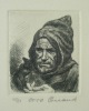 Otto Quante - "Bettler mit Baschlick&quot;, Originalradierung, handsigniert, nummeriert verkocht voor € 150!