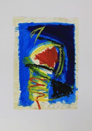 Hans Mendler - "bleu 5&quot; - Mischtechnik auf Papier, handsigniert kopen? Bied vanaf 240!