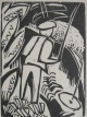 Karl Schmidt-Rottluff - "Der Angler&quot;, Originalholzschnitt 1923 verkocht voor € 100!