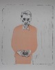 Daniel Richter - "Der Fotograf&quot; Stein-Farblithographie von 2001, handsigniert DR 2001 verkocht voor € 700!